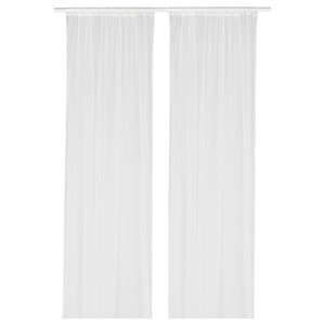 LILL Net curtains, 1 pair, white, 280x300 cm