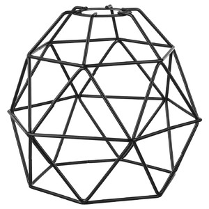 BRUNSTA Pendant lamp shade, black, 20 cm