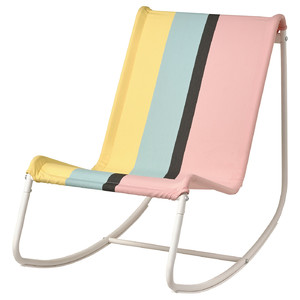 TUMHOLMEN Rocking-chair, in/outdoor, white/multicolour