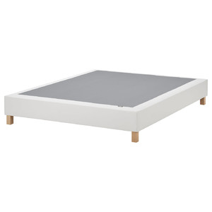 LYNGÖR Slatted mattress base with legs, white, 180x200 cm