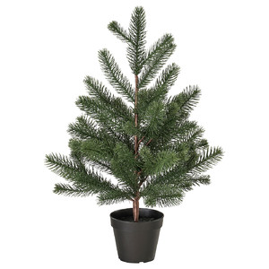 VINTERFINT Artificial potted plant, in/outdoor/Christmas tree green, 12 cm