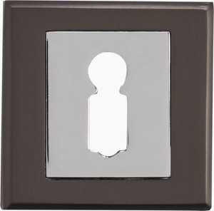 Door Escutcheon Schaffner Clara, matt black/chrome