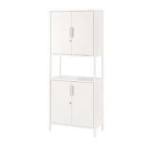 TROTTEN Cabinet with doors, white, 70x35x173 cm