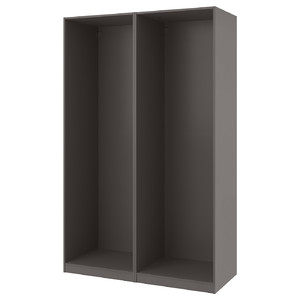 PAX 2 wardrobe frames, dark grey, 150x58x236 cm