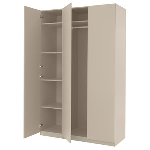 PAX / FORSAND Wardrobe combination, grey-beige/grey-beige, 150x60x236 cm