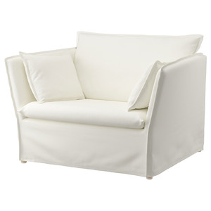 BACKSÄLEN 1.5-seat armchair, Blekinge white