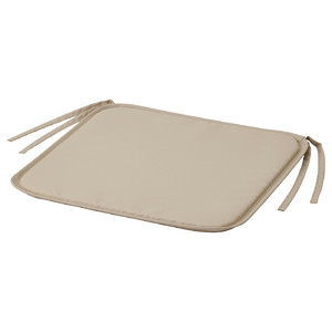 BRÄMÖN Chair pad, grey-beige in/outdoor, 34x34x1 cm