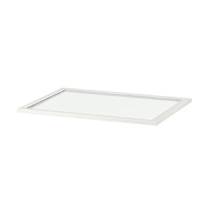 KOMPLEMENT Glass shelf, white, 75x58 cm