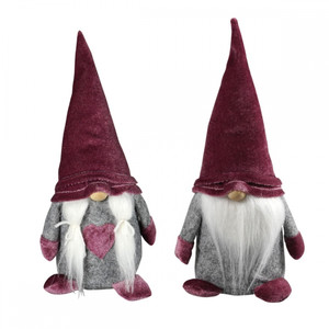 Christmas Elf Dwarf Gnome Santa 24cm, 1pc, pink, assorted