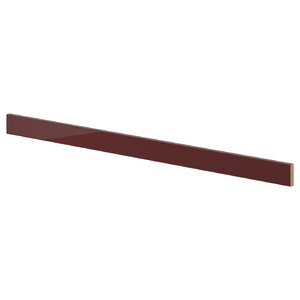 KALLARP Rounded deco strip/moulding, high-gloss dark red-brown, 221 cm