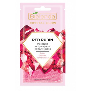 Bielenda Crystal Glow Nourishing-Illuminating Face Mask Red Ruby Vegan 8g