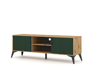 TV Cabinet Lugo LU01, artisan oak/soft green