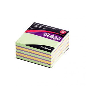 Strigo Sticky Notes 75x75mm 400pcs Pastel