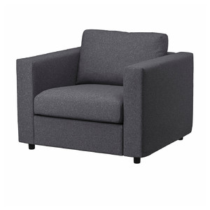 VIMLE Armchair, Gunnared medium grey