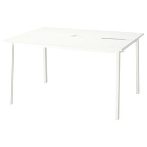 MITTZON Conference table, white, 140x108x75 cm