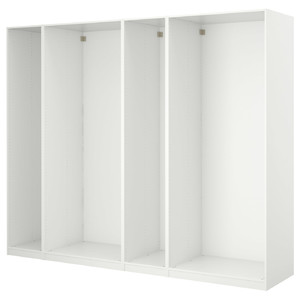 PAX 4 wardrobe frames, white, 300x58x236 cm