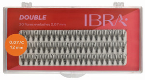 IBRA False Eyelashes Double 0.07-C-12 mm