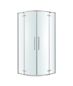 GoodHome Shower Enclosure Cabin Ezili 90 cm, chrome/transparent