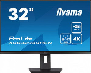 IIyama 31.5" Monitor ProLite XUB3293UHSN IPS 4K USB-C DOCK KVM SLIM 2x3W RJ45