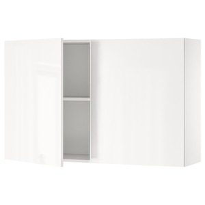 KNOXHULT Wall cabinet with doors, high-gloss white, 120x75 cm