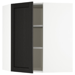 METOD Corner wall cabinet with shelves