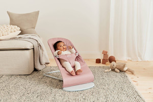 BABYBJÖRN Bouncer BLISS Woven - Dusty Pink, Petal Quilt, 0-2y