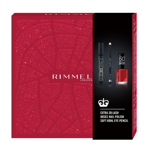 COTY RIMMEL Gift Set - Extra 3D Lash, 60sec Nail Polish & Soft Kohl Eye Pencil