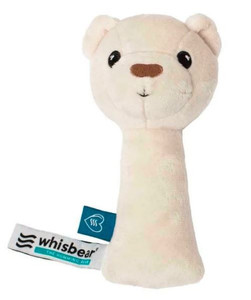 Whisbear Rattle Bear, white, 3m+