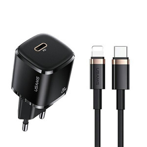 Usams Phone Charger 1x USB-C T36+Lightning PD EU Plug