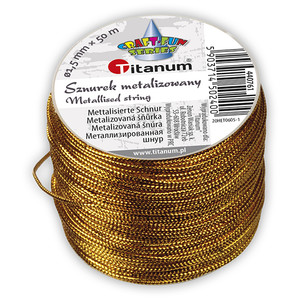 Metallised String 1.5mm x 50m, gold