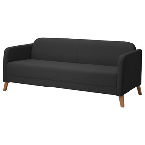 LINANÄS 3-seat sofa, Vissle dark grey