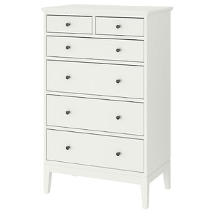 IDANÄS Chest of 6 drawers, white, 84x135 cm