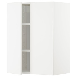 METOD Wall cabinet with shelves/2 doors, white/Veddinge white, 60x80 cm