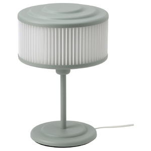 REMTÅNG Table lamp, grey-green, 37 cm