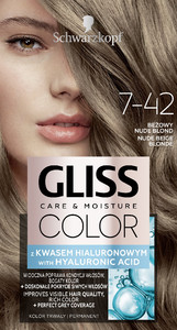 Gliss Color Care & Moisture Permanent Hair Dye 7-42 Nude Biege Blonde
