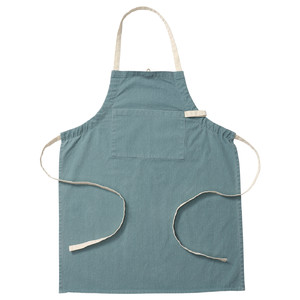 GRILLTIDER Apron, grey-turquoise, 67x85 cm