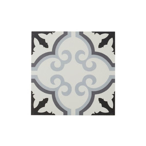 Gres Wall/Floor Tile Hydrolic Design 3 Colours 20 x 20 cm, b&w flower, 1 m2