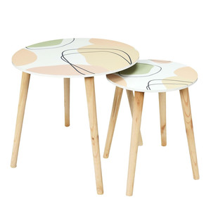 Nesting Tables Set of 2 Arty, pastel