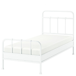 STJÄRNÖ Bed frame, white/Luröy, Standard Single