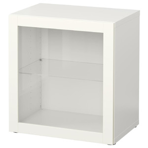 BESTÅ Shelf unit with glass door, Sindvik white, 60x40x64 cm