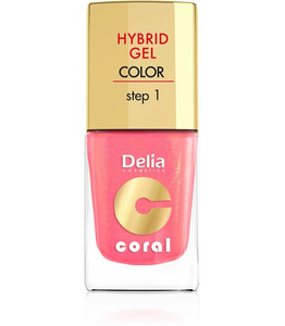 Delia Cosmetics Coral Hybrid Gel Nail Polish No. 16 warm medium rose 11ml