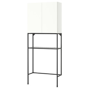 ENHET Storage combination, anthracite/white, 80x32x204 cm