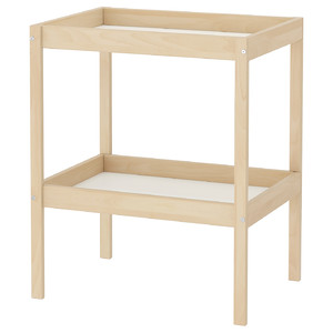 SNIGLAR Changing table,  beech, white, 72x53 cm