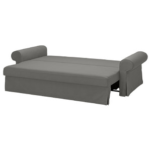 VRETSTORP 3-seat sofa-bed, Hakebo dark grey