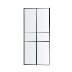 GoodHome Shower Panel Wall Ahti 90 cm, chrome/black