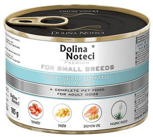 Dolina Noteci Premium Dog Wet Food for Small Breeds Veal, Tomato & Pasta 185g