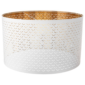 NYMÖ Lamp shade, white/brass colour, 59 cm