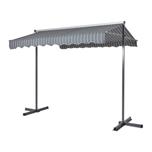 Double Retractable Awning 4x3m, dark grey-white