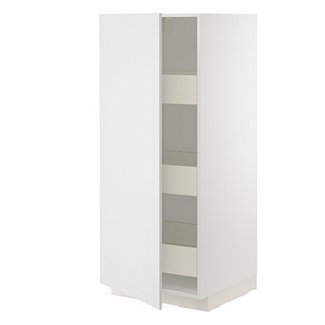 METOD / MAXIMERA High cabinet with drawers, white/Stensund white, 60x60x140 cm