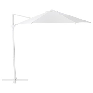 HÖGÖN Parasol, hanging, white, 270 cm